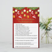 Kerstfeestdag Decor hoe goed je het spel kent (Staand voorkant)