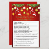 Kerstfeestdag Decor hoe goed je het spel kent (Voorkant / Achterkant)