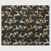 Kerstfeestdag - Deer & Mistletoe Cadeaupapier (Vlak)