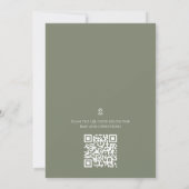 Kerstfeestdag Elegant Greenery QR Code Map Kaart (Achterkant)