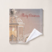 Kerstfeestdag - Elegant kerstballen, Lantern Bad Handdoek (Wasdoekje)