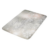 Kerstfeestdag Elegant Snowflake Badmat (Gekanteld)