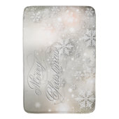 Kerstfeestdag Elegant Snowflake Badmat (Voorkant Verticaal)