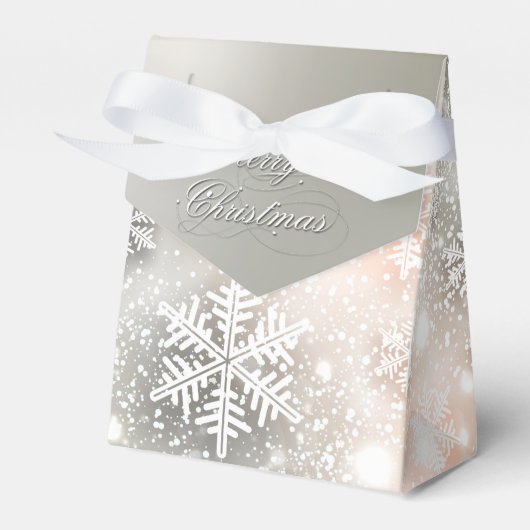 Kerstfeestdag Elegant Snowflake Bedankdoosjes (Voorkant Zijde)