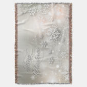 Kerstfeestdag Elegant Snowflake Deken (Voorkant Verticaal)