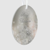 Kerstfeestdag Elegant Snowflake Ornament (voorkant)