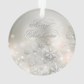 Kerstfeestdag Elegant Snowflake Ornament (achterkant)