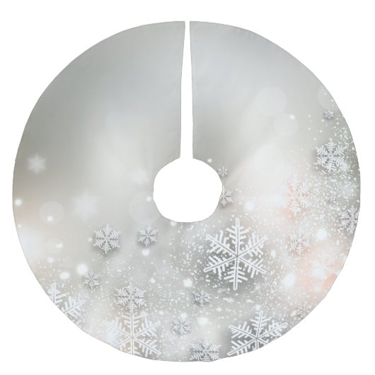 Kerstfeestdag Elegant Snowflake Tree Skirt Kerstboom Rok (Voorkant)