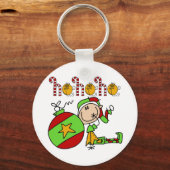 Kerstfeestdag Elf Sleutelhanger (Voorkant)