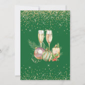 Kerstfeestdag en verkoop van champagne kaart (Achterkant)