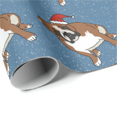 Kerstfeestdag Engelse bulledog Cadeaupapier (Rol Hoek)