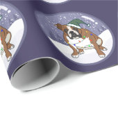 Kerstfeestdag Engelse bulledog Cadeaupapier (Rol Hoek)