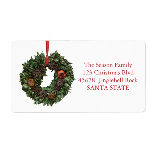 kerstfeestdag etiket (Voorkant)