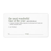 Kerstfeestdag Etiket (Voorkant)