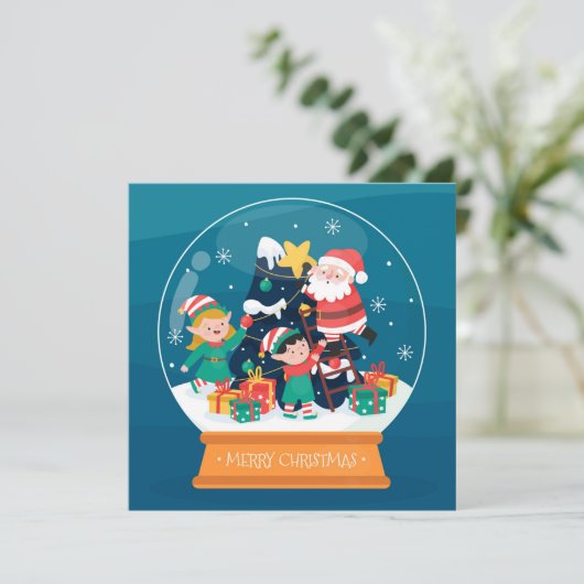 kerstfeestdag feestdagenkaart (Staand voorkant)