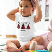 Kerstfeestdag feestelijk Mijn eerste buffelcheque Romper