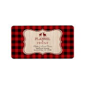 Kerstfeestdag, flatel en Frost Lumberjack Etiket (Voorkant)