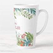 kerstfeestdag - Floral op maat Latte Mok (Rechts)