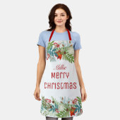 kerstfeestdag - Floral op maat Schort (Gedragen)