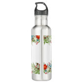 kerstfeestdag - Floral op maat Waterfles (Achterkant)