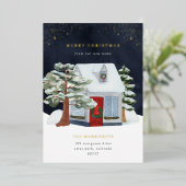 Kerstfeestdag Folie Verplaatsende aankondiging (Staand Voorkant)