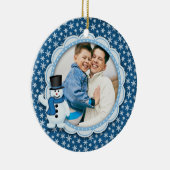 Kerstfeestdag - Foto van Frosty Snowflake Keramisch Ornament (Rechts)