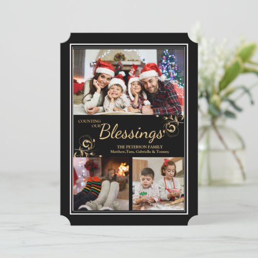 Kerstfeestdag - Fotokaart Feestdagenkaart (Staand voorkant)