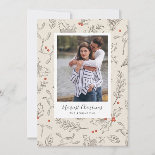  kerstfeestdag fotokaart feestdagenkaart (Voorkant)