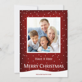 Kerstfeestdag Fotokaart Rode streep Feestdagenkaart