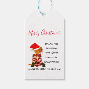 Kerstfeestdag Funny Quote Elf Cadeaulabel
