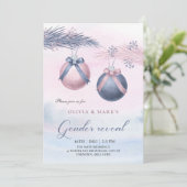 Kerstfeestdag Genderfeest Uitnodiging (Staand voorkant)