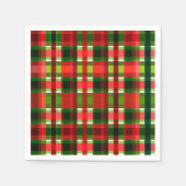 Kerstfeestdag gevarieerd vierkant buffel geplakt servet (Voorkant)