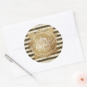 Kerstfeestdag - Gold Ronde Sticker (Envelop)
