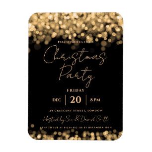 Kerstfeestdag Gold Shimmering Licht Inv Magneet