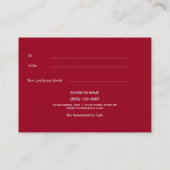 Kerstfeestdag - Gratis kerstcadeau Kortingskaartje (Achterkant)