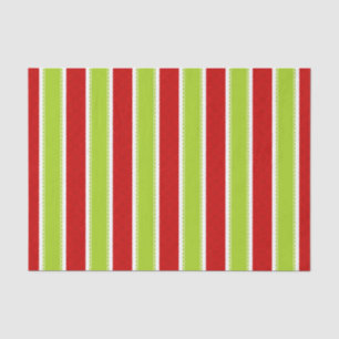 Kerstfeestdag - Groen en Rode Stripes Patroon Tissuepapier