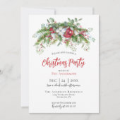 Kerstfeestdag: groene rode groene garland kaart (Voorkant)