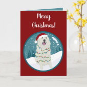 Kerstfeestdag Grote Pyreneeën Kaart (Gele Bloem)