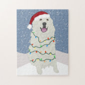 Kerstfeestdag Grote Pyreneeën Legpuzzel (Verticaal)