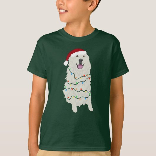 Kerstfeestdag Grote Pyreneeën T-shirt (Voorkant)