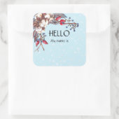 kerstfeestdag Hallo kenteken Vierkante Sticker (Tas)