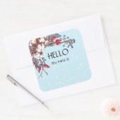 kerstfeestdag Hallo kenteken Vierkante Sticker (Envelop)