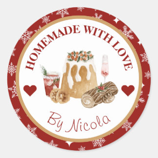 Kerstfeestdag Homemade Baking Label