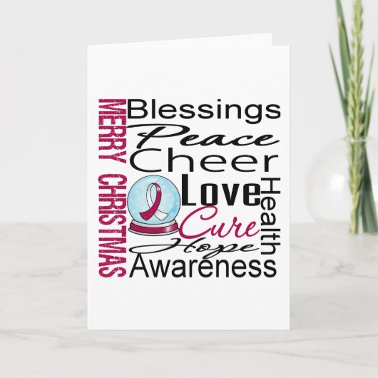 Kerstfeestdag Hoofd Nekkanker Collage Feestdagen Kaart (Voorkant)