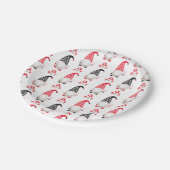 Kerstfeestdag in Cute Gnome Papieren Bordje (Gekanteld)