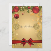 Kerstfeestdag in de gouden en rode slam kaart (Achterkant)