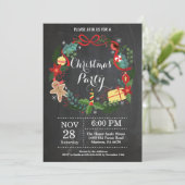 Kerstfeestdag in Floral Wreatal Kaart (Staand voorkant)