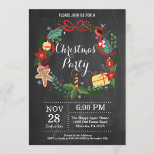 Kerstfeestdag in Floral Wreatal Kaart