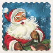 kerstfeestdag in het vizier kartonnen onderzetters (Voorkant)