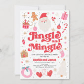 Kerstfeestdag in Jingle en Mingle Kaart (Voorkant)